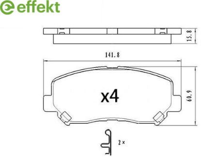 Brake Pad Set, disc brake Mazda