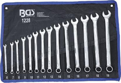 Spanner Set, ring/open ended Lehtsilmusvõtmete kompl. 14osa eripikad 6-19mm