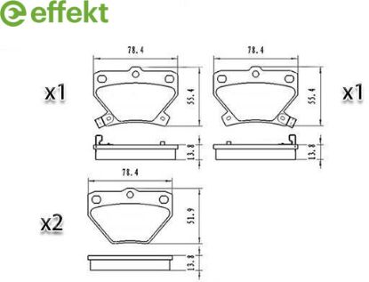 Brake Pad Set, disc brake TOYOTA - 04466-YZZD5