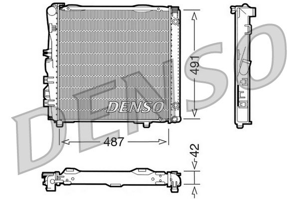 Radiator, engine cooling MERCEDES 300 SE / SEL A/T (W