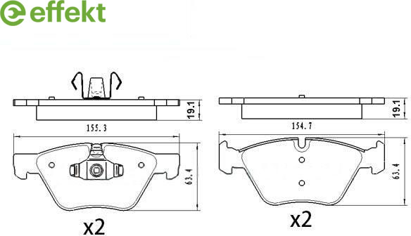Brake Pad Set, disc brake BMW - 34 11 6 771 972