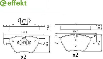Brake Pad Set, disc brake BMW - 34 11 6 771 972