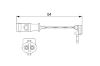 Warning Contact, brake pad wear MERCEDES-BENZ - 169 540 16 17