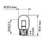 Bulb, direction indicator WY21W W3X16D AMBER