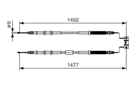Cable Pull, parking brake -