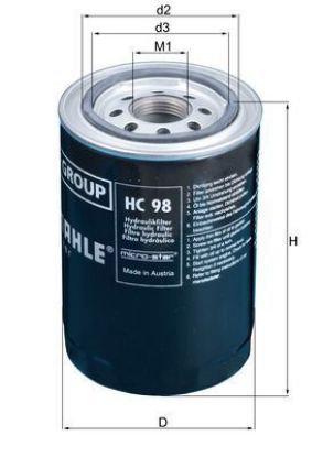 Filter, operating hydraulics Iveco, JCB