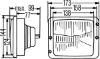 Headlight H4 138x124 parem