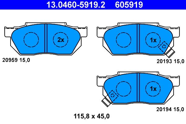 Brake Pad Set, disc brake -