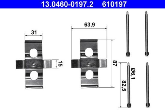 Accessory Kit, disc brake pad -