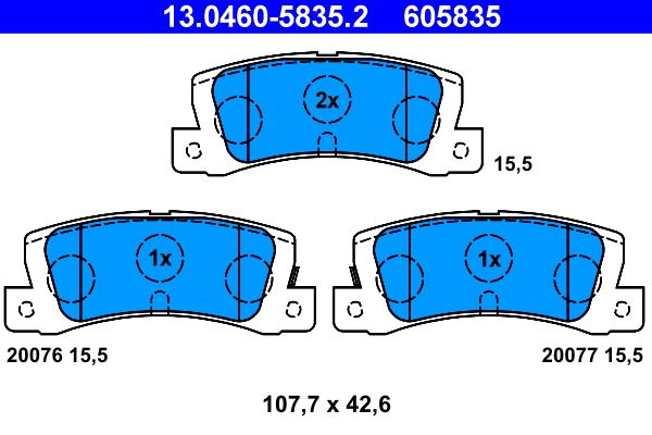 Brake Pad Set, disc brake - Brake Pad Set, disc brake -