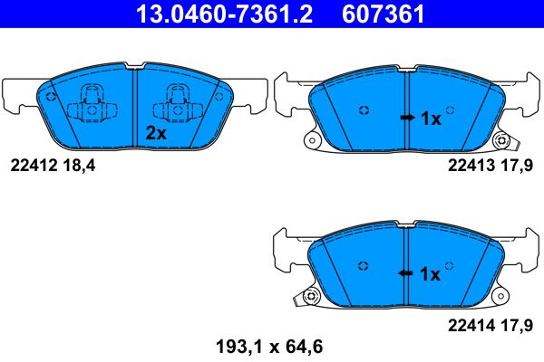 Brake Pad Set, disc brake - Brake Pad Set, disc brake -
