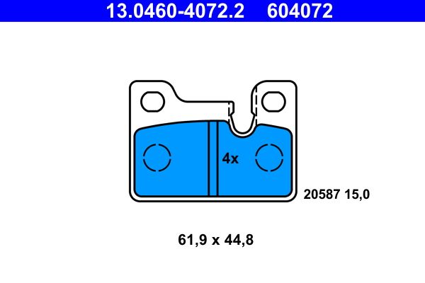 Brake Pad Set, disc brake - Brake Pad Set, disc brake -