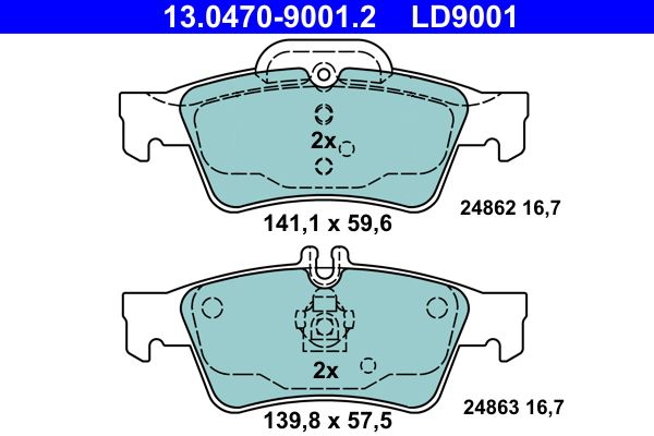 Brake Pad Set, disc brake - Brake Pad Set, disc brake -