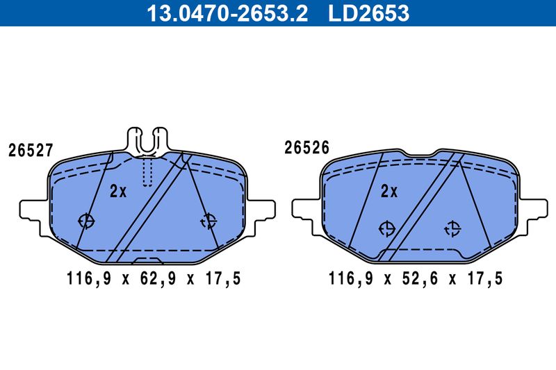 Brake Pad Set, disc brake - Brake Pad Set, disc brake -