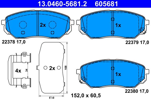 Brake Pad Set, disc brake -