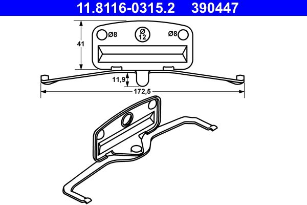 Spring, brake caliper -