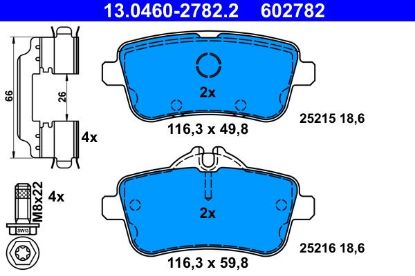 Brake Pad Set, disc brake MERCEDES-BENZ - 007 420 82 20
