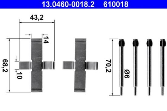 Accessory Kit, disc brake pad -
