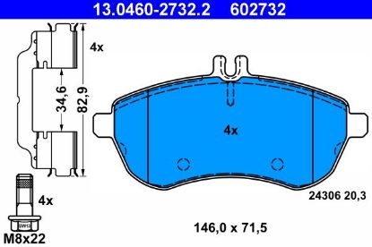 Brake Pad Set, disc brake MERCEDES-BENZ - 007 420 92 90