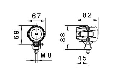 Worklight Visiotech modul 50, sinine SPOT, 15W, R10