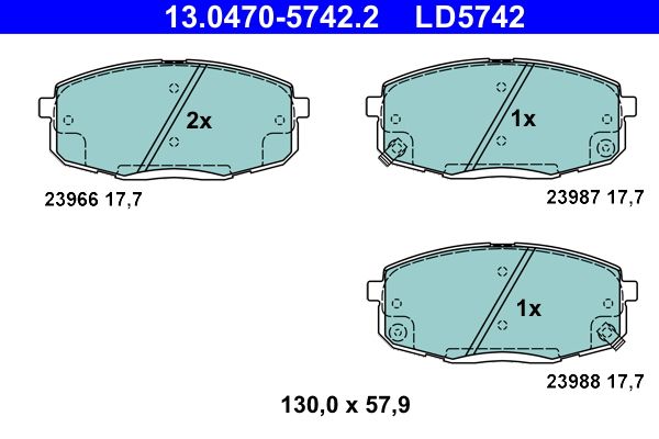 Brake Pad Set, disc brake - Brake Pad Set, disc brake -