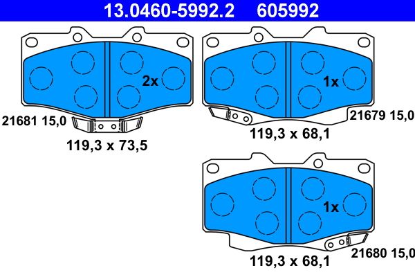 Brake Pad Set, disc brake - Brake Pad Set, disc brake -