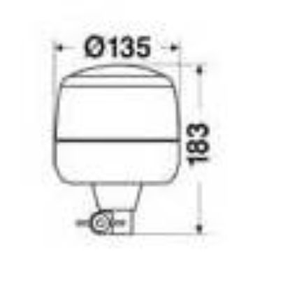 Rotating Beacon LED mastikinnitusega oranz 10-32V