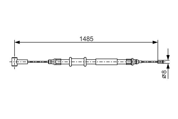 Cable Pull, parking brake PSA - 13 48 980 080