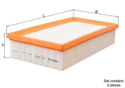 Air Filter BMW E38 740d - Kompl.2tk