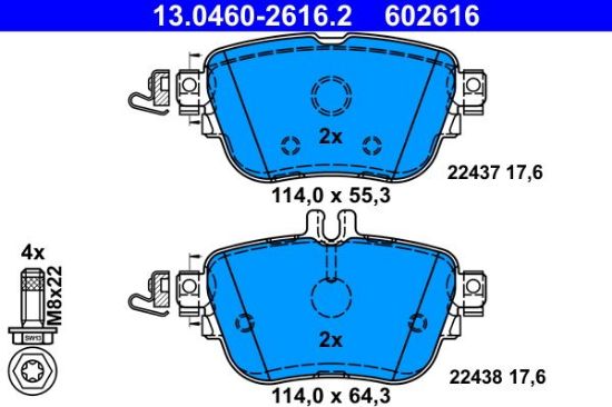 Brake Pad Set, disc brake MERCEDES-BENZ - 000 420 60 00