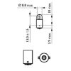 Bulb, door open warning light T2W BA9S