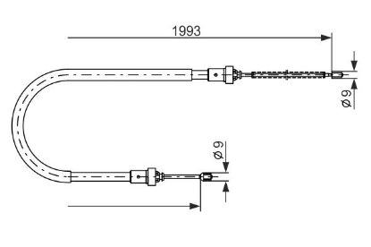 Cable Pull, parking brake DACIA - 60 01 549 112