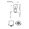Bulb, stop/tail light PR21W BAW15s AMBER