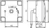 Tail Light Assembly 24V 80 x 80 mm, 260mm kaabel