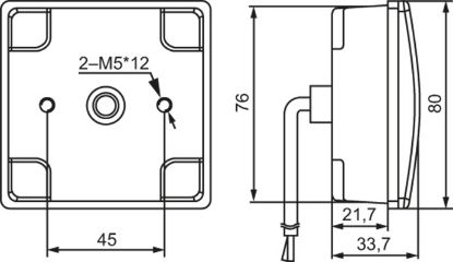 Tail Light Assembly 24V 80 x 80 mm, 260mm kaabel