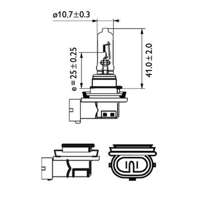 Bulb, spotlight H9 65W PGJ19-5