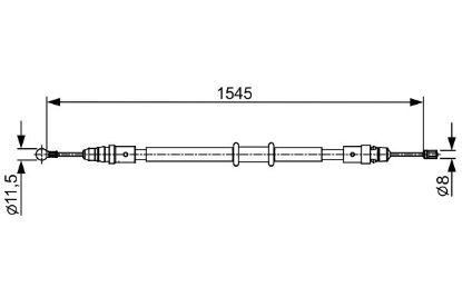 Cable Pull, parking brake RENAULT - 82 00 727 569