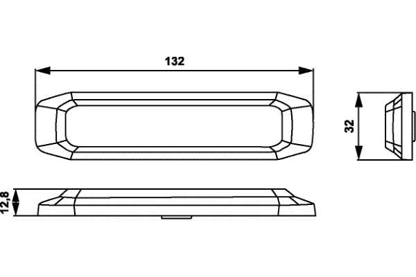 Strobe-type Beacon 12/24V, R65, kollane