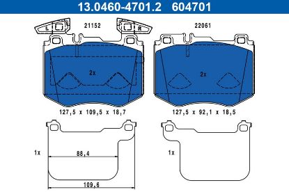 Brake Pad Set, disc brake MERCEDES-BENZ - 000 420 85 03