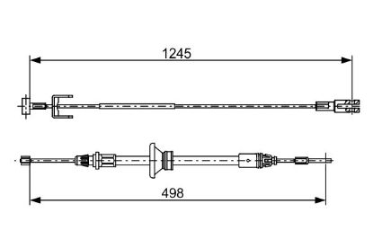 Cable Pull, parking brake OPEL - 16 05 111