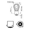 Bulb, direction indicator PY21W BAU15S AMBER