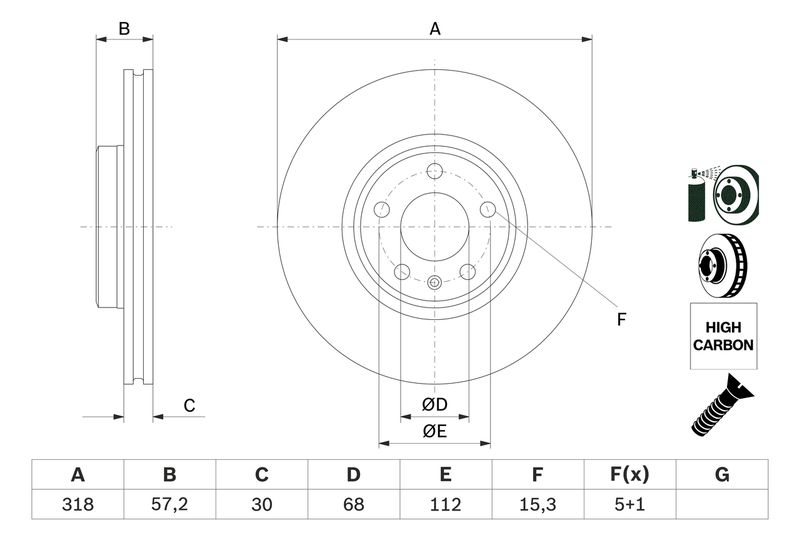 Brake Disc VAG - 8W0 615 301AA