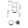 Bulb, direction indicator RY10W BAU15S AMBER