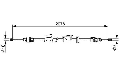 Cable Pull, parking brake FORD - 1 468 846