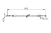 Cable Pull, parking brake VIANO (W639), VITO Buss