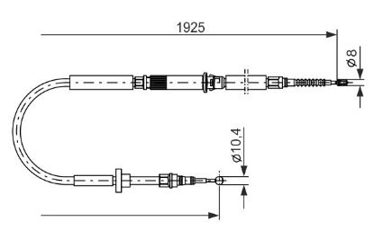 Cable Pull, parking brake VAG - 4B0 609 721 AD