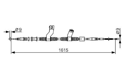 Cable Pull, parking brake LACETTI (J200), NUBIRA