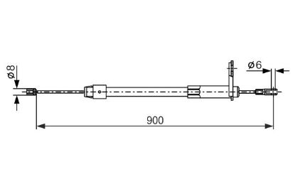 Cable Pull, parking brake MERCEDES-BENZ - 203 420 03 85
