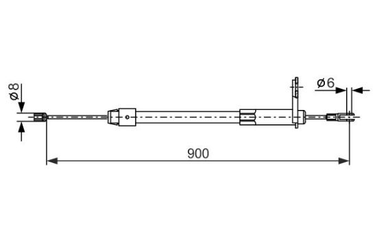 Cable Pull, parking brake MERCEDES-BENZ - 203 420 03 85