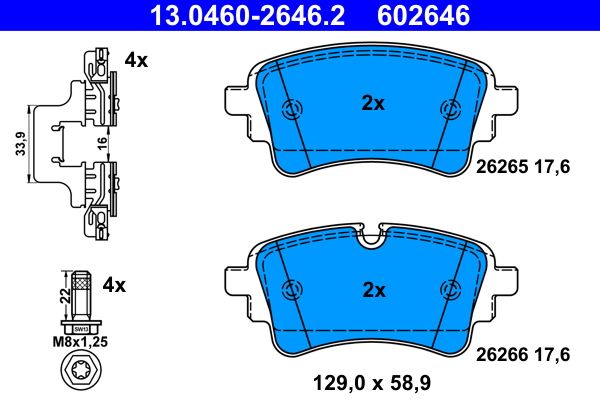 Brake Pad Set, disc brake VAG - 8W0 698 451AC